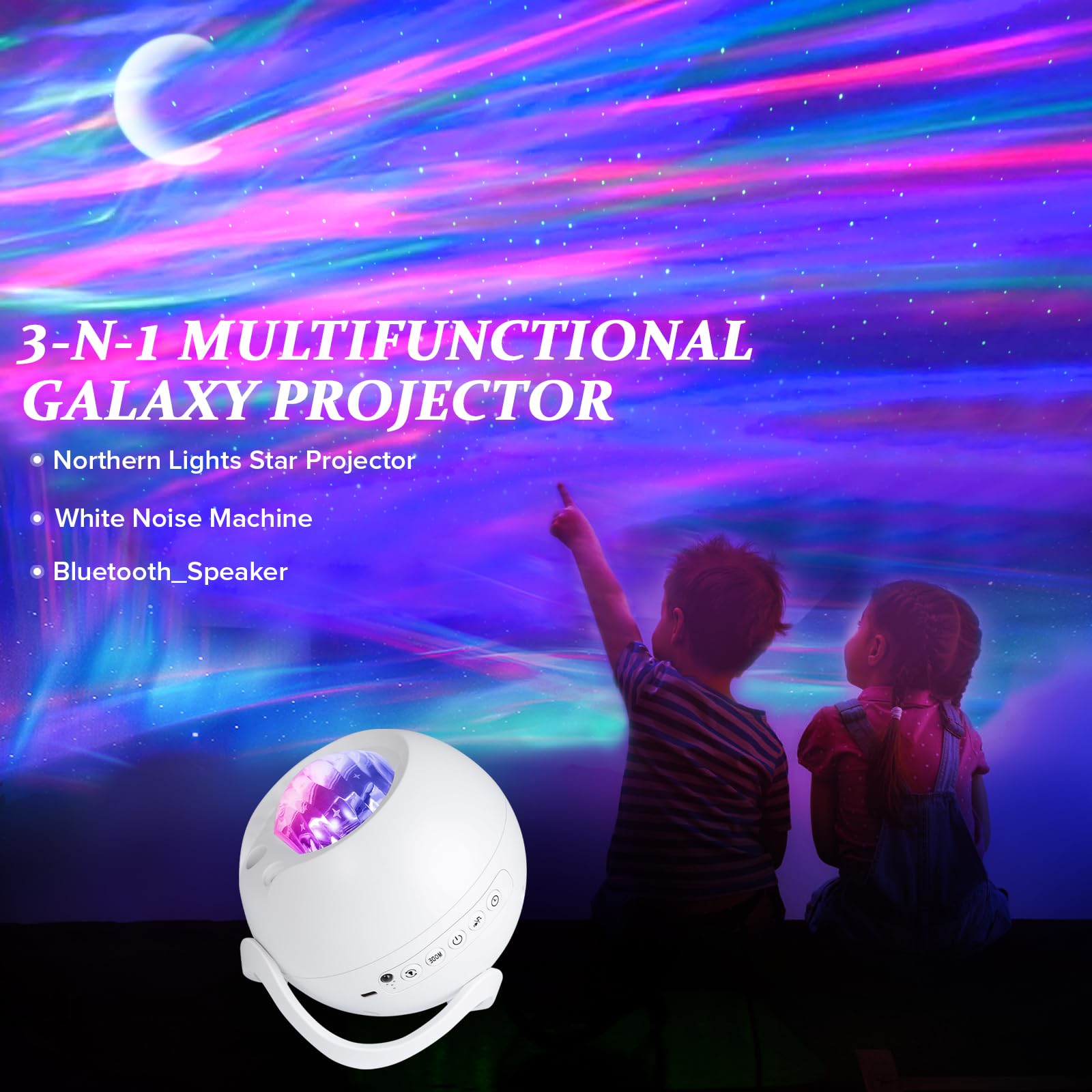 Plomixius Stars Twinkling Effect enhances kids' rooms with a magical ceiling display
