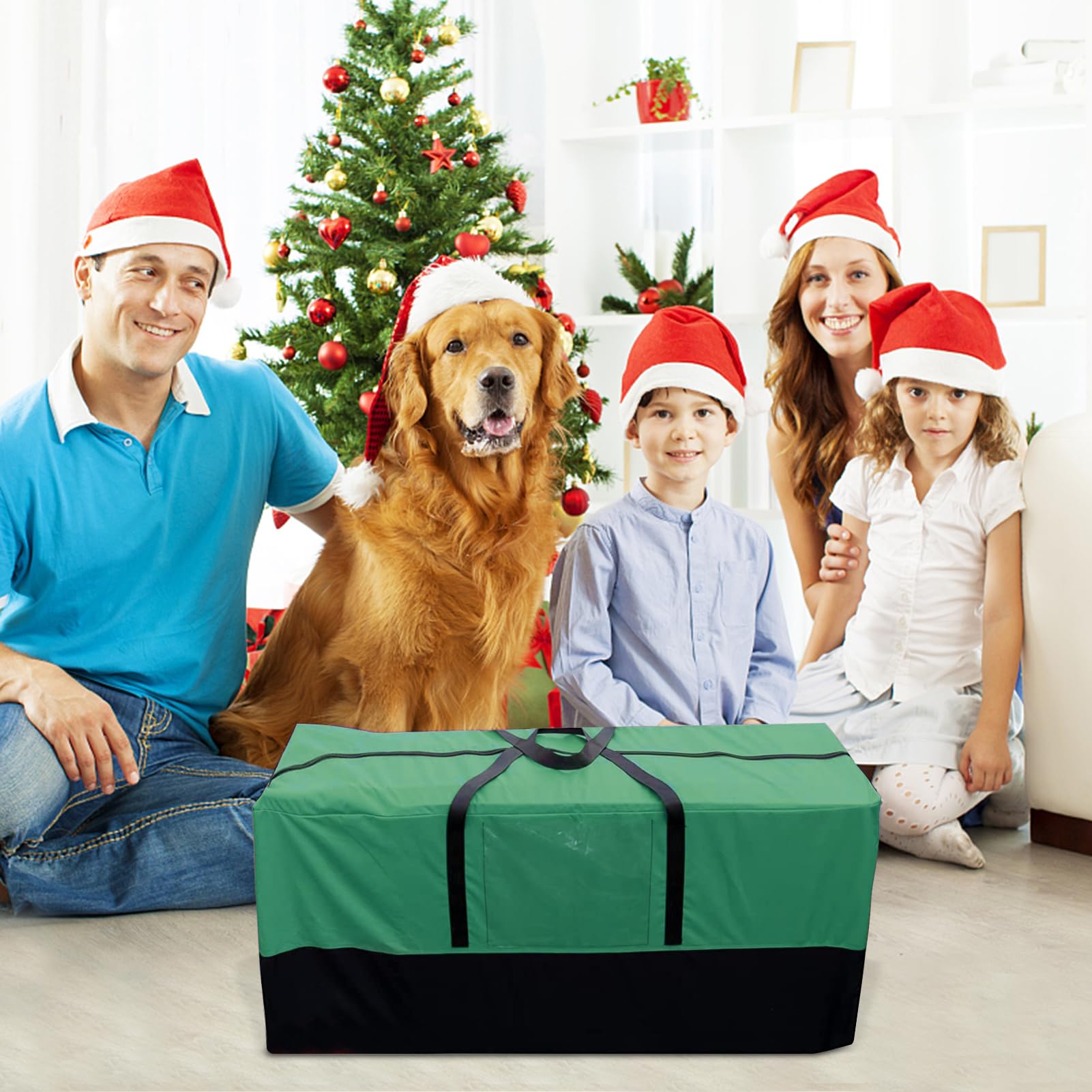 PLTCAT green storage bag suitable for cushions and quilts