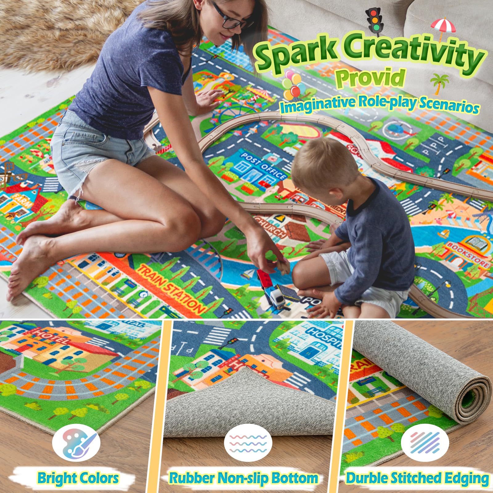 Plumlik play mat in a kid bedroom setup for cozy play sessions.