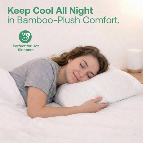 PlushDeluxe bamboo viscose breathable fabric close-up highlighting soft, breathable texture.