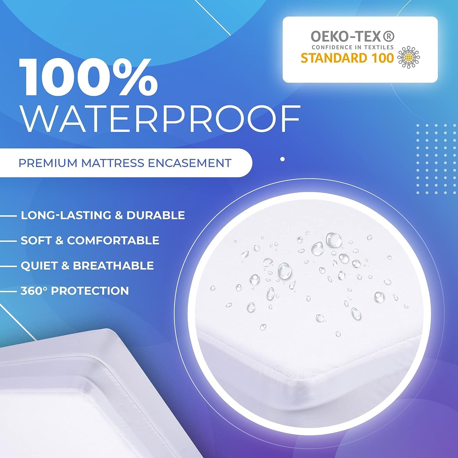 PlushDeluxe bedbug-proof encasement protecting your mattress while you sleep.