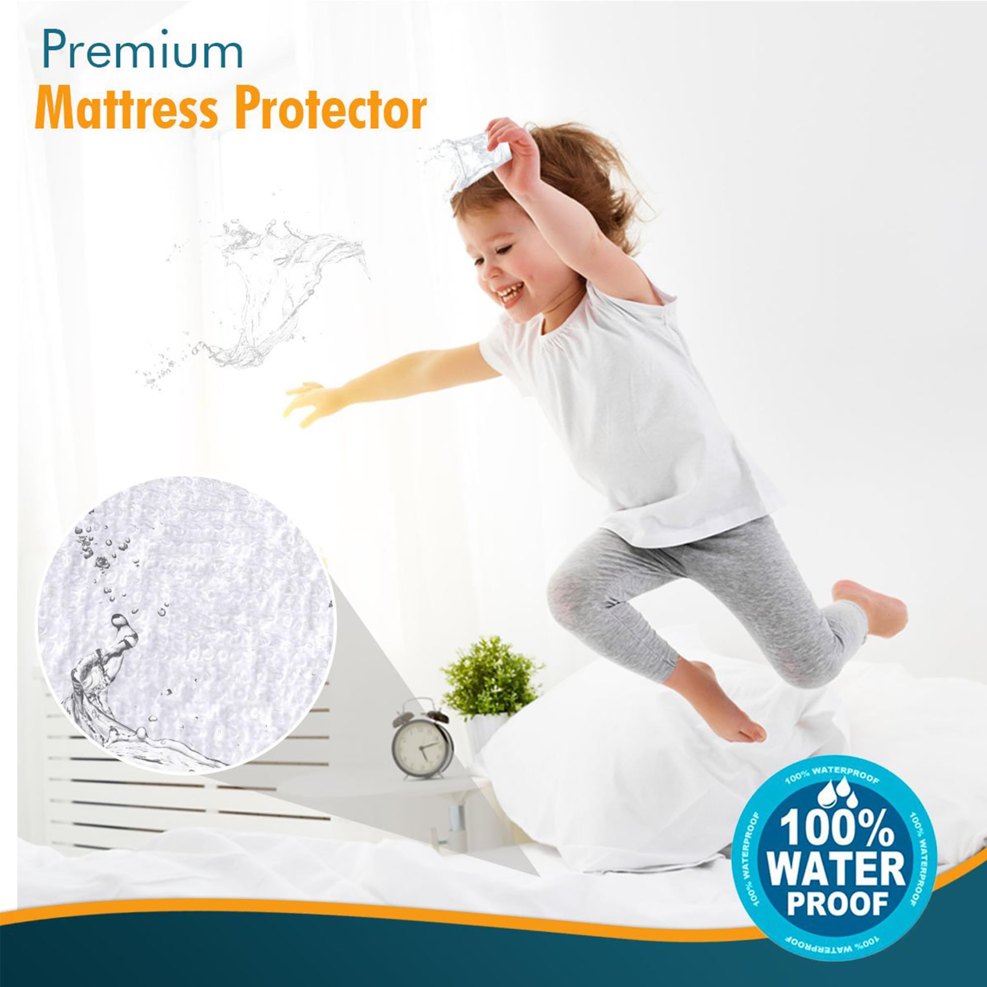 PlushDeluxe fitted sheet design demonstrates deep pockets for mattresses up to 19 inches.