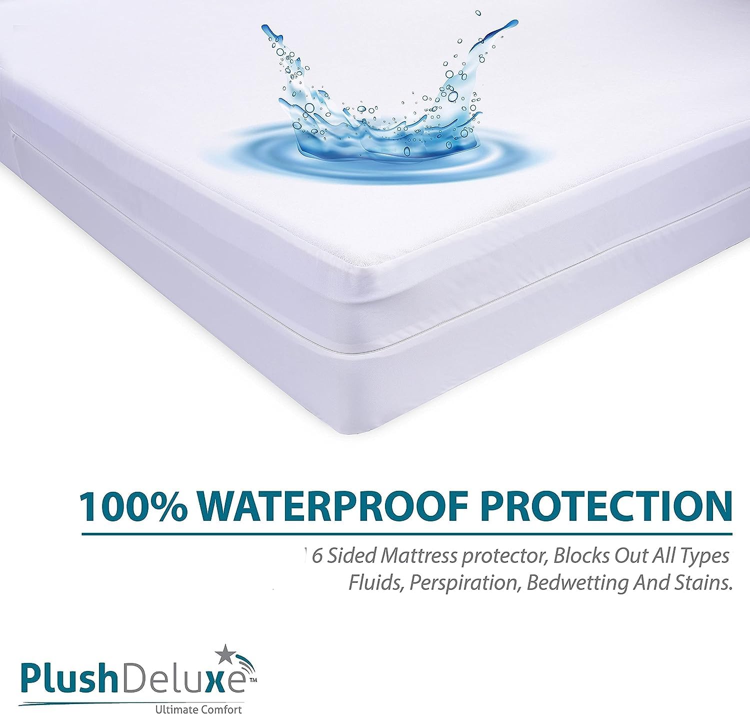 PlushDeluxe hypoallergenic cotton terry fabric is soft and skin-friendly.