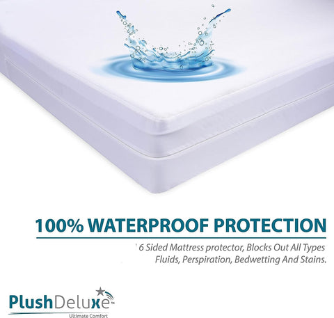 PlushDeluxe hypoallergenic cotton terry fabric is soft and skin-friendly.