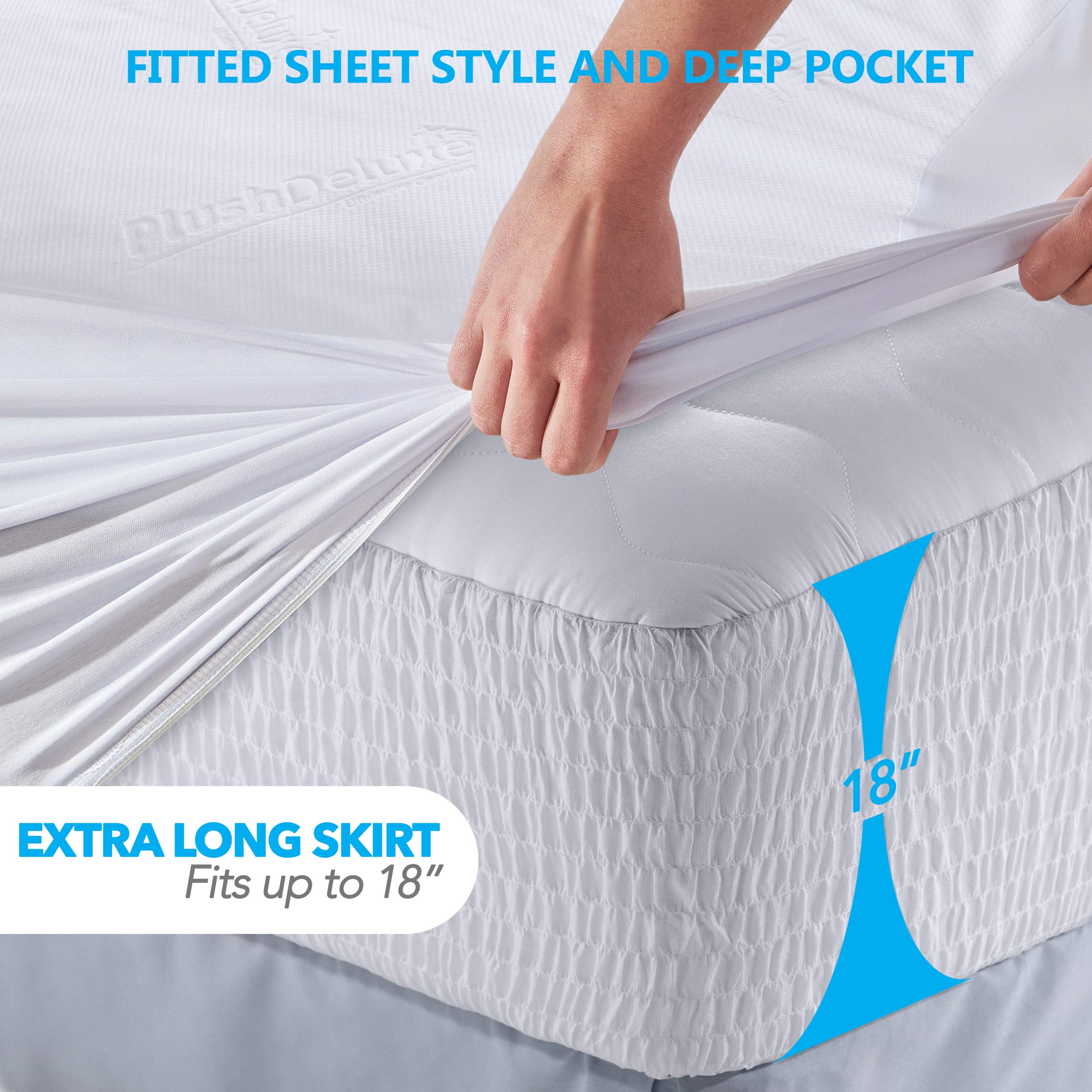 PlushDeluxe bamboo protector silent design close-up with no crinkle sound