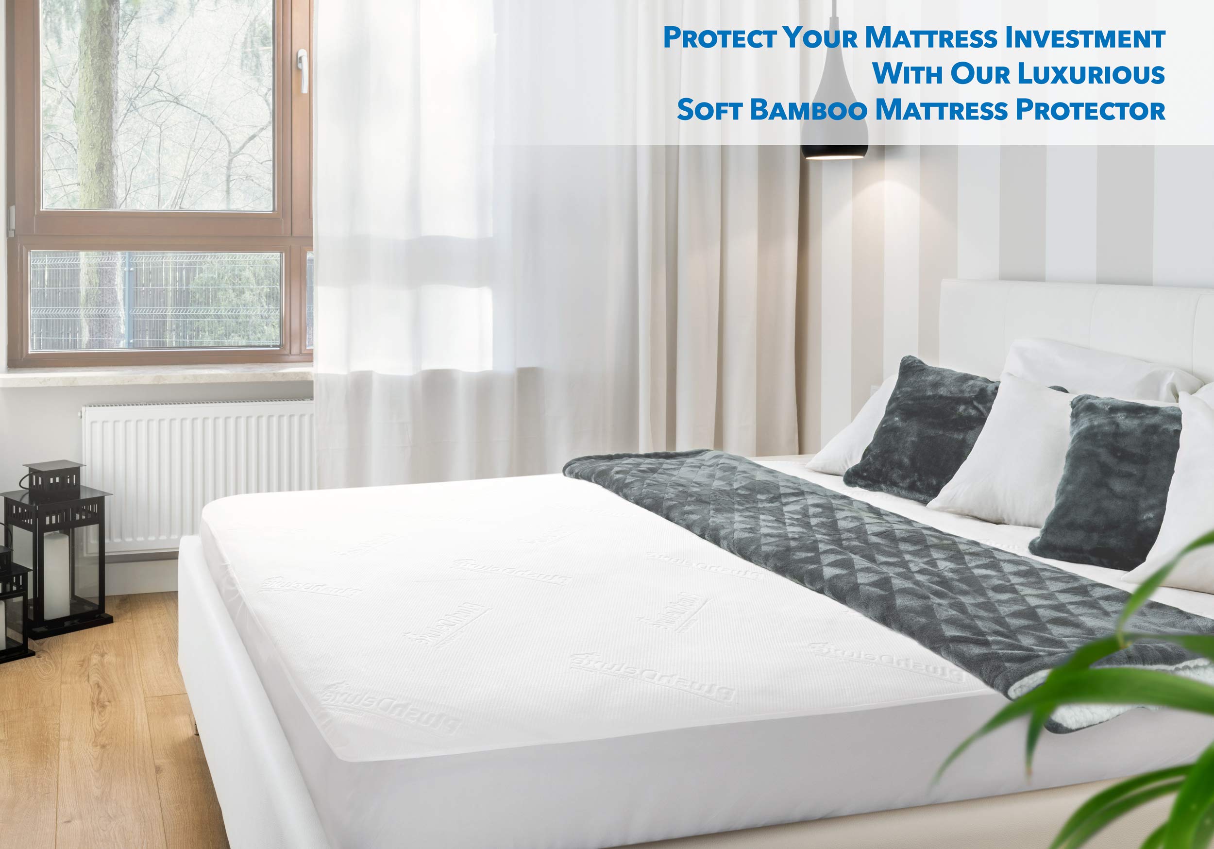 PlushDeluxe washable cover is easy to clean for long-lasting protection.