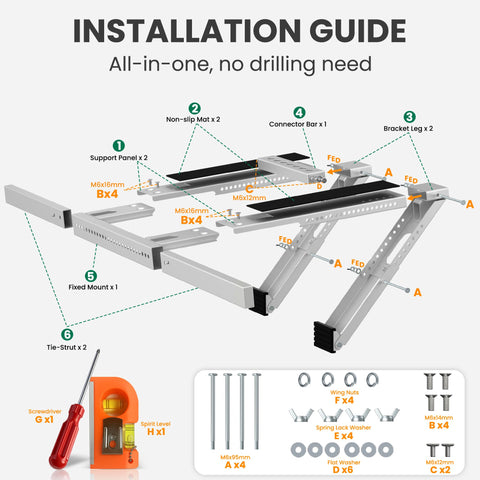 Plusluck adjustable width 31.5 to 41.7 inches fits most windows