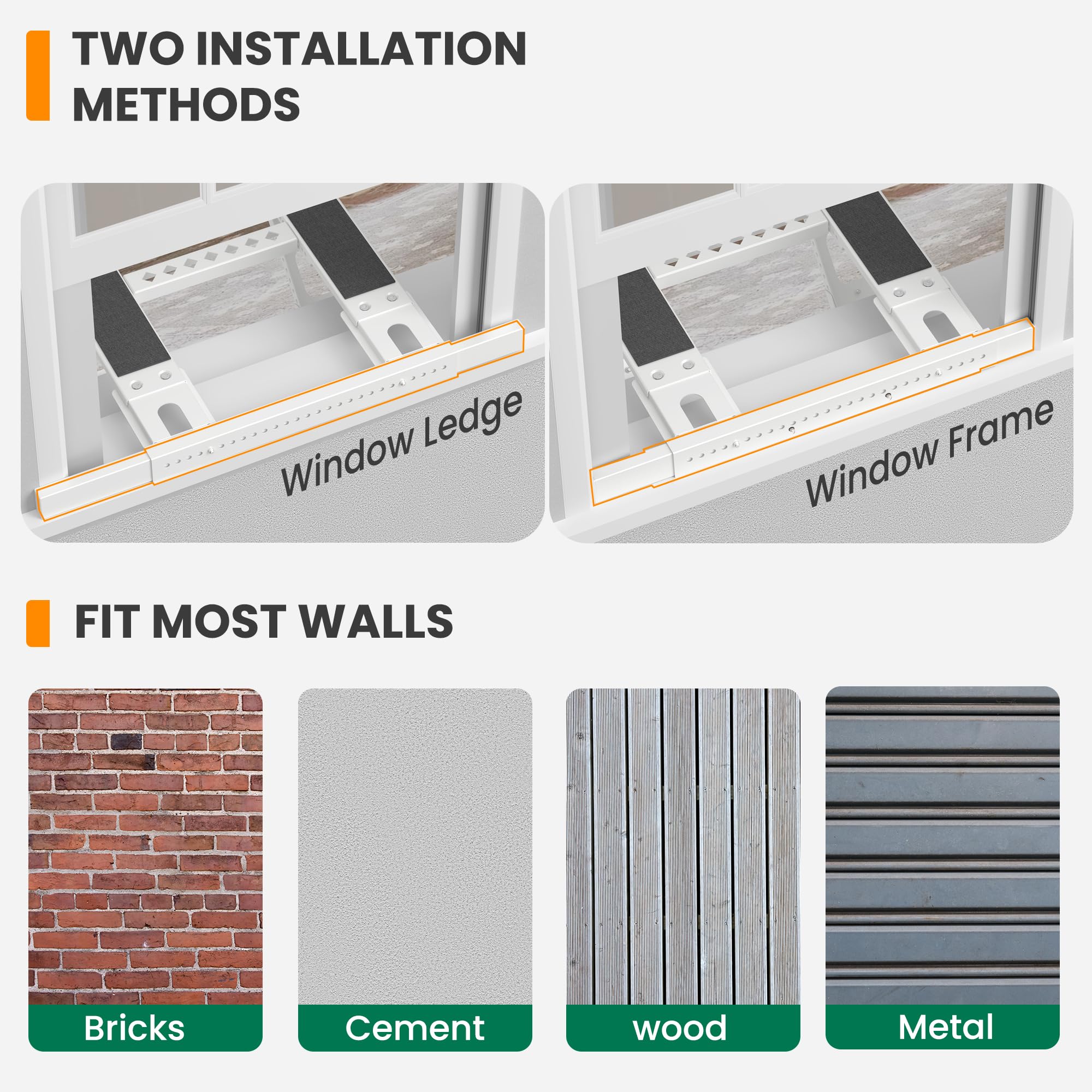 Plusluck anti-slip feet ensure stable operation of window AC