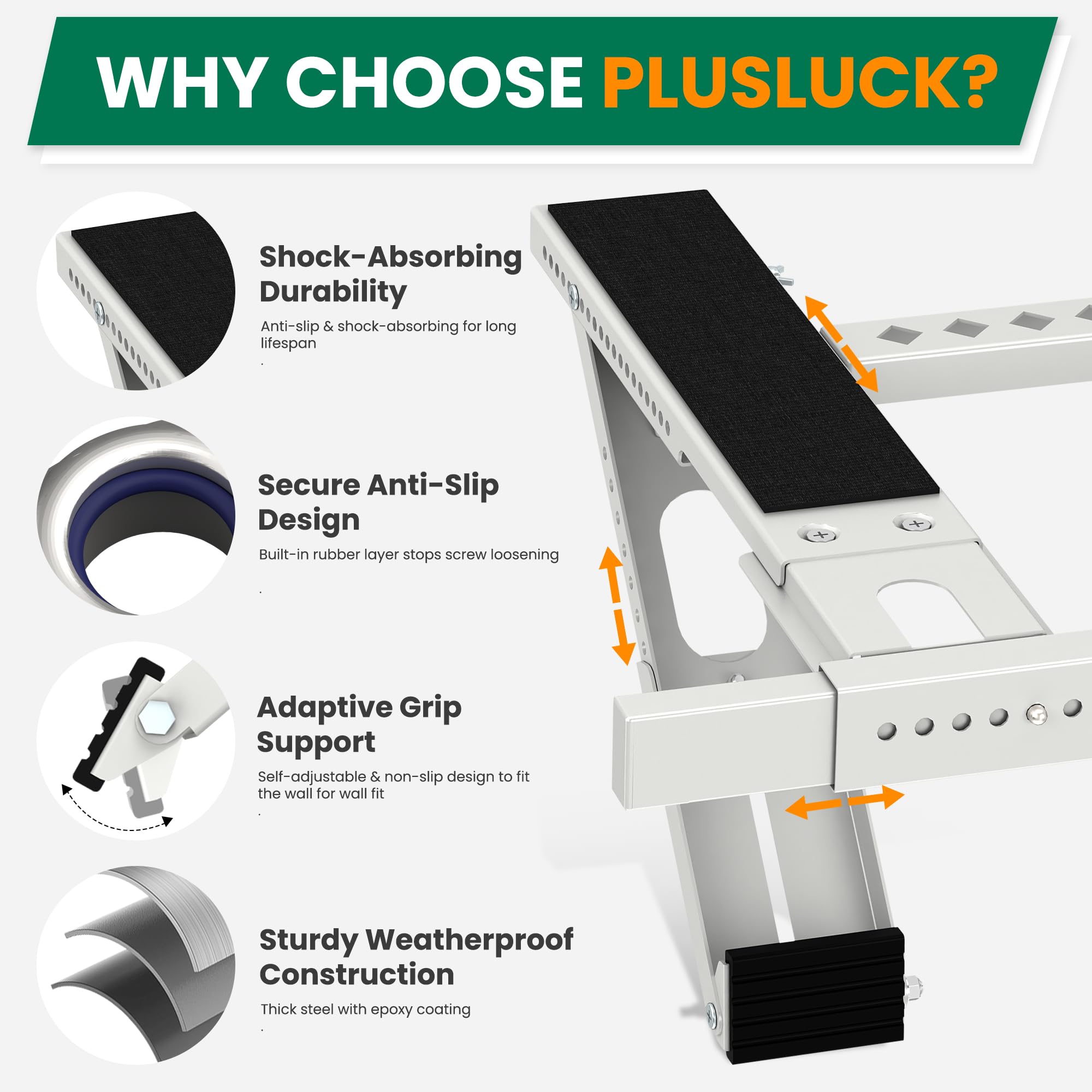 Plusluck rustproof design with galvanized hardware resists corrosion
