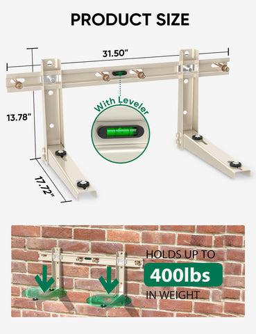 Plusluck mini split wall bracket made of durable galvanized steel for weather resistance.