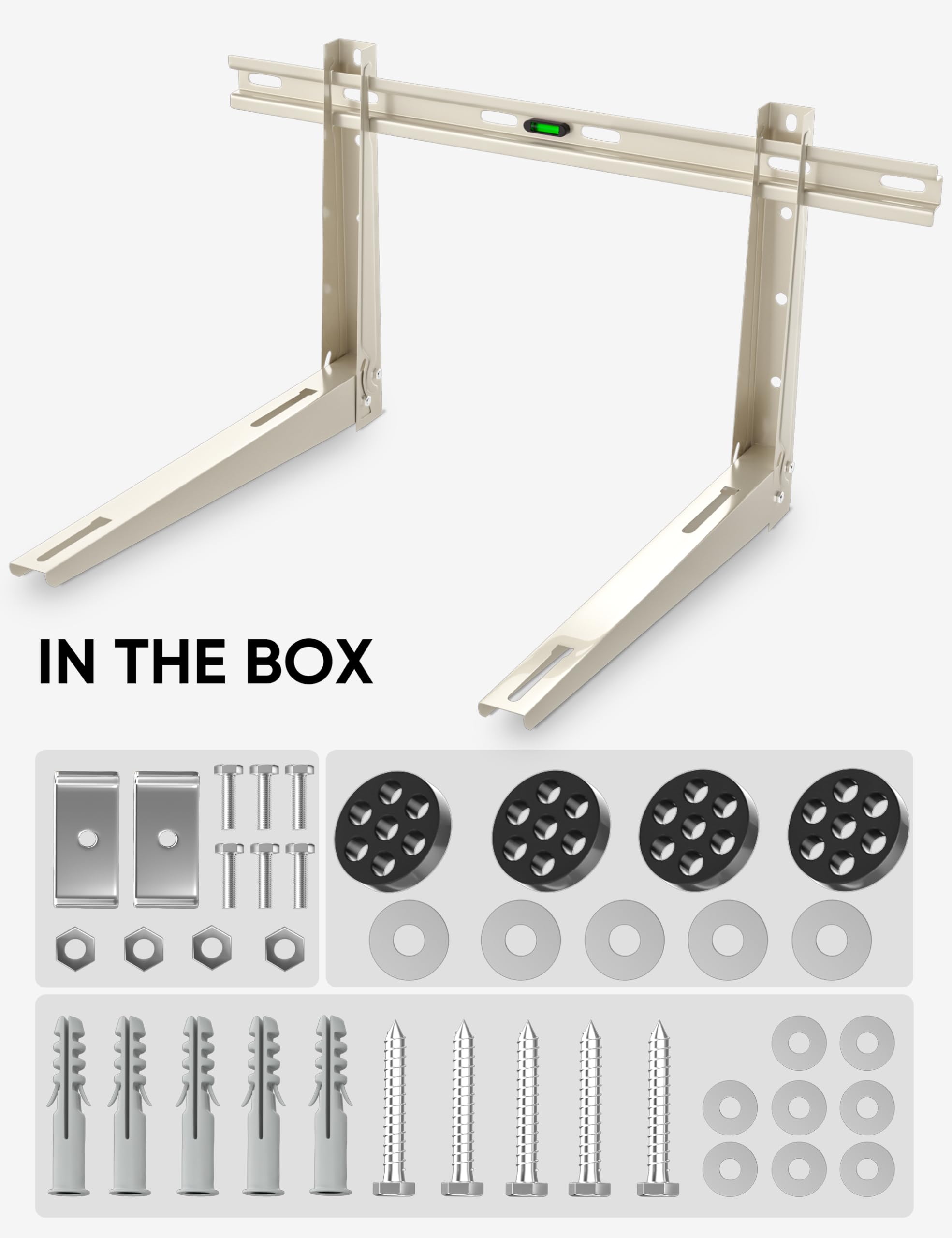 Plusluck galvanized steel construction withstands weather for durable outdoor mounting.
