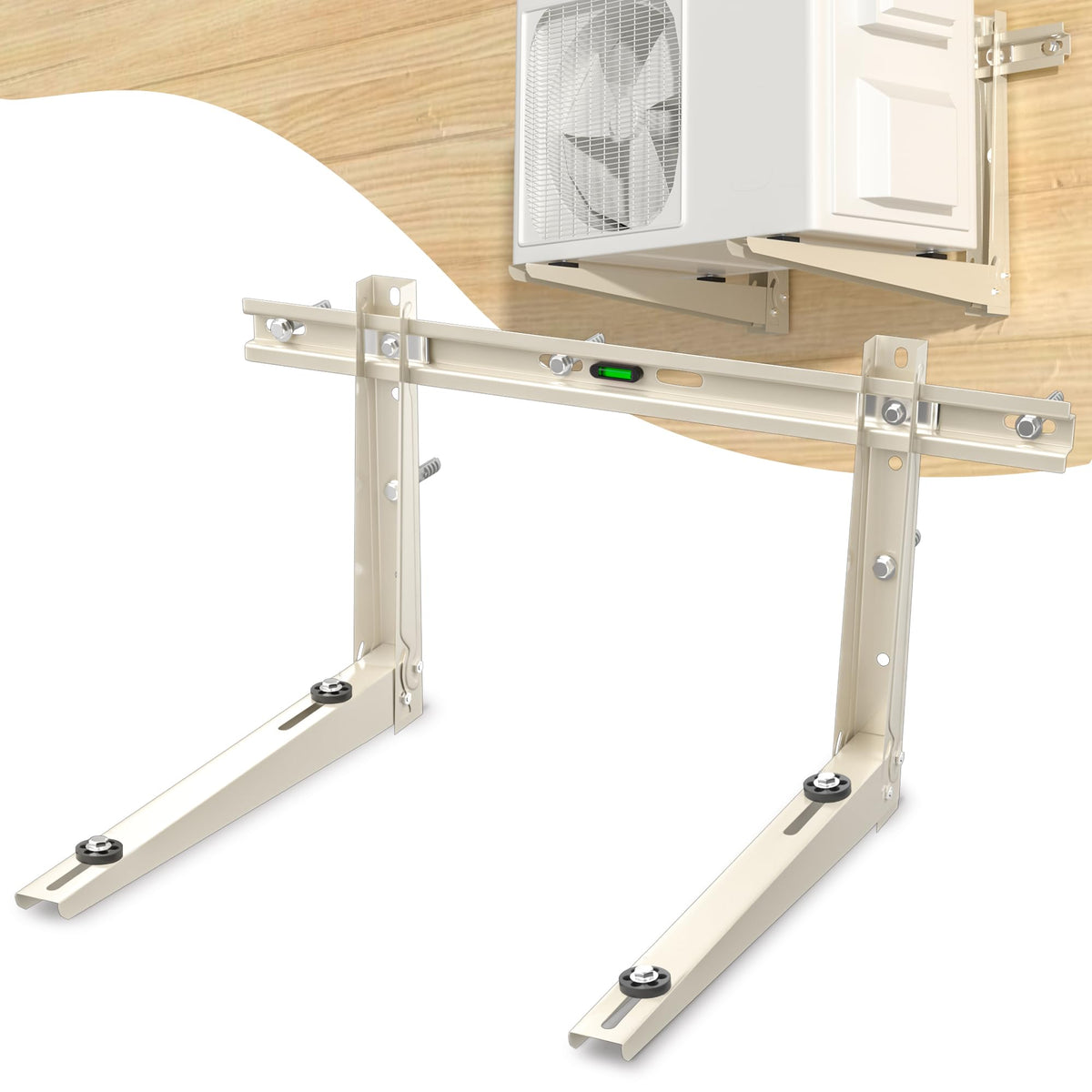 Plusluck mini split wall bracket leveler bar ensures precise leveling and stable mounting.