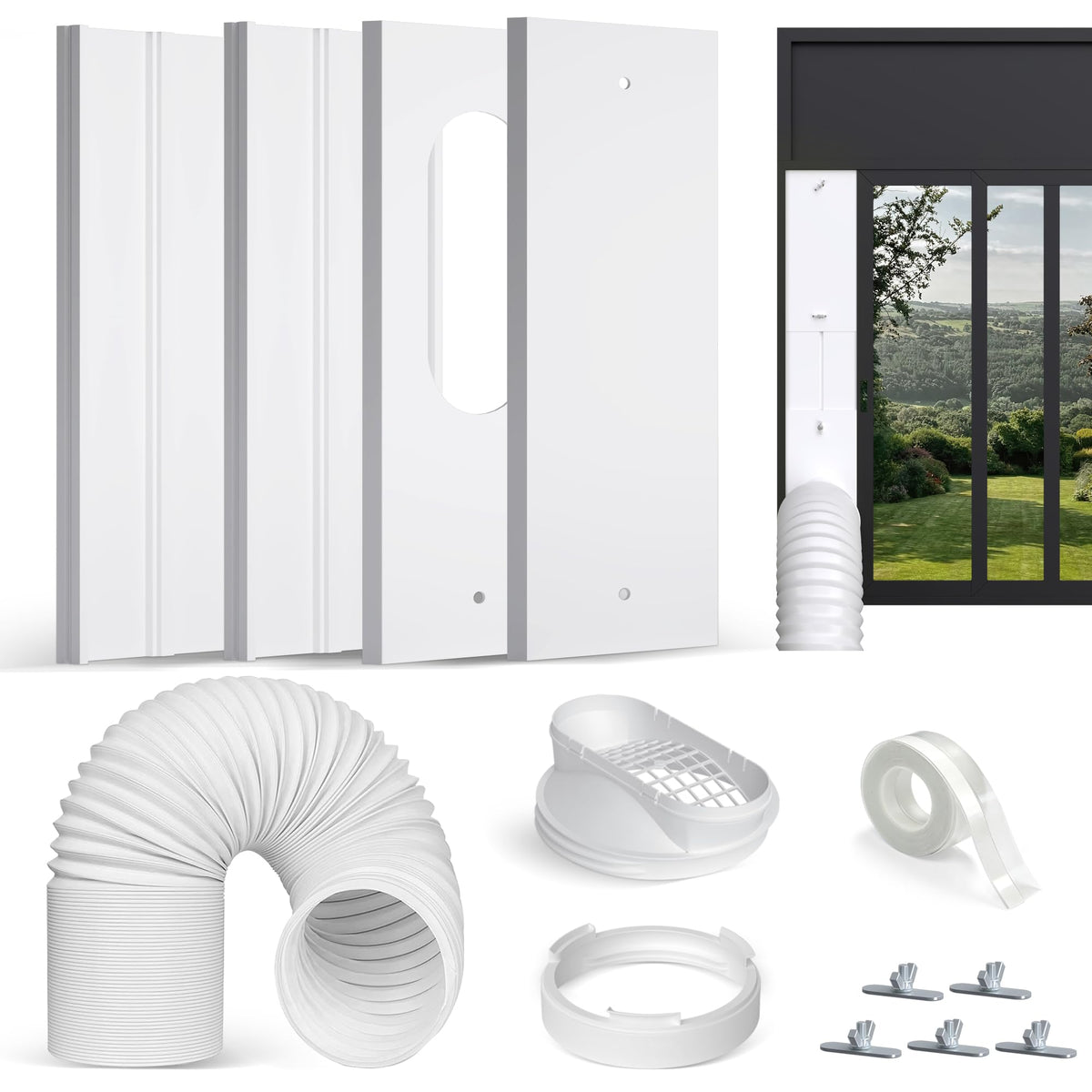 Plusluck upgraded vent kit exterior hose ensuring tight, efficient venting.