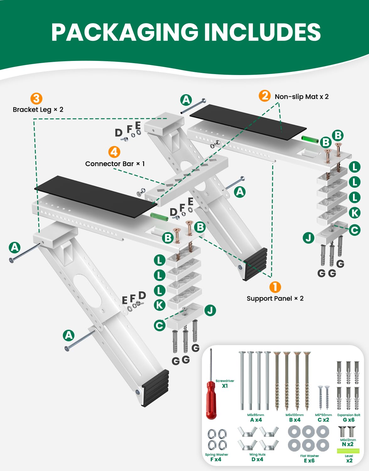 Plusluck built-in level assists accurate indoor mounting.