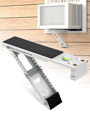 Plusluck adjustable anti-slip window bracket secures AC mounting.