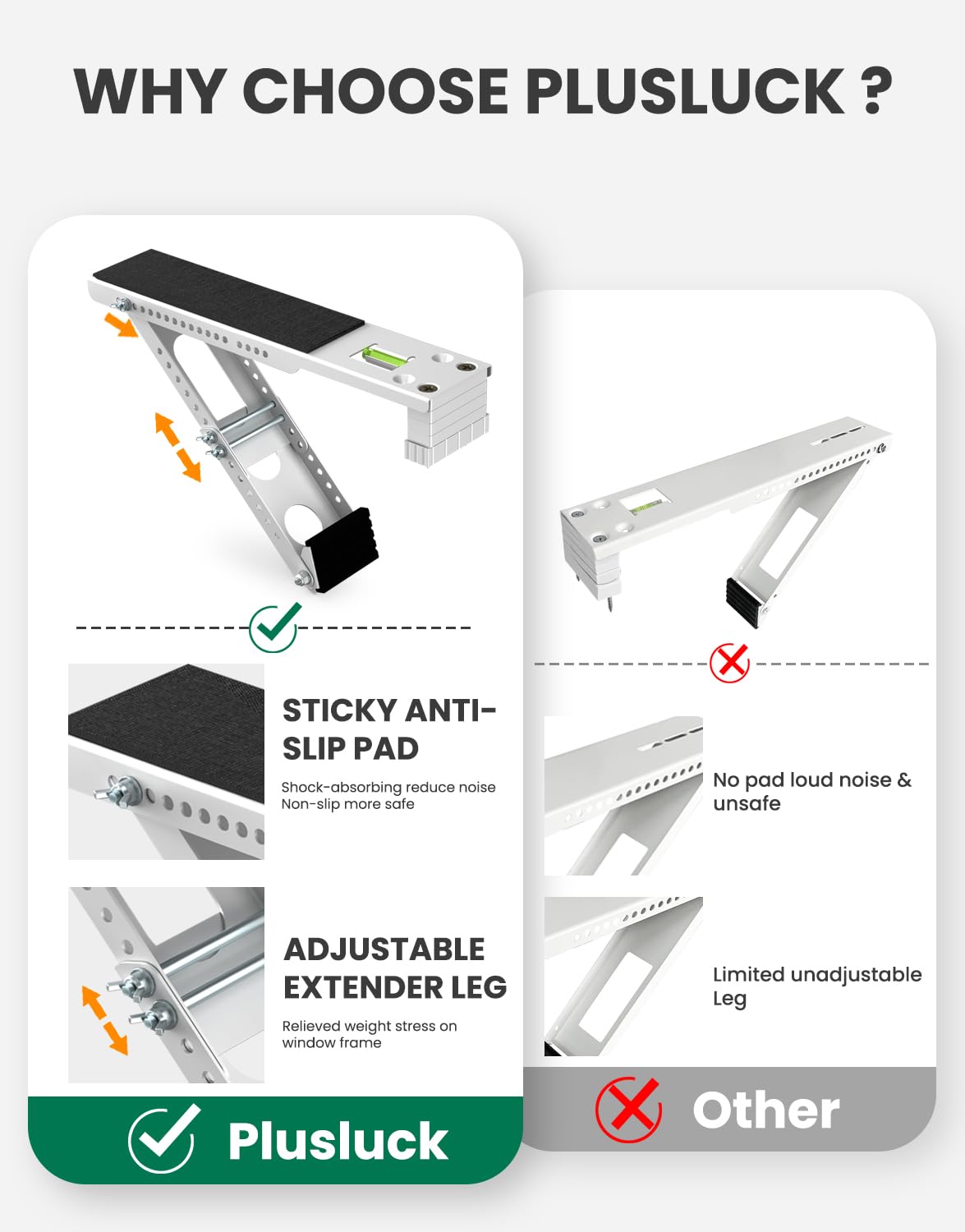 Plusluck heavy-duty metal construction resists rust outdoors.