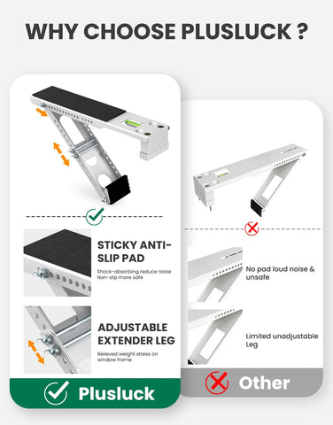 Plusluck heavy-duty metal construction resists rust outdoors.