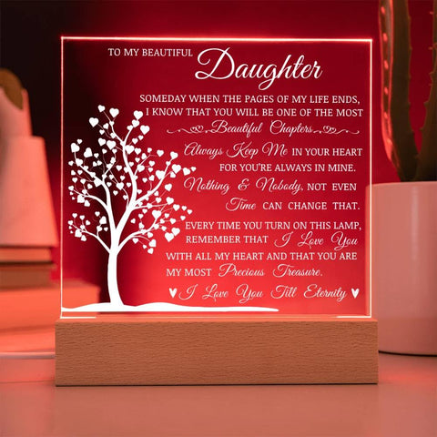 PLUZRLUV LED wooden base option adds ambient light to display
