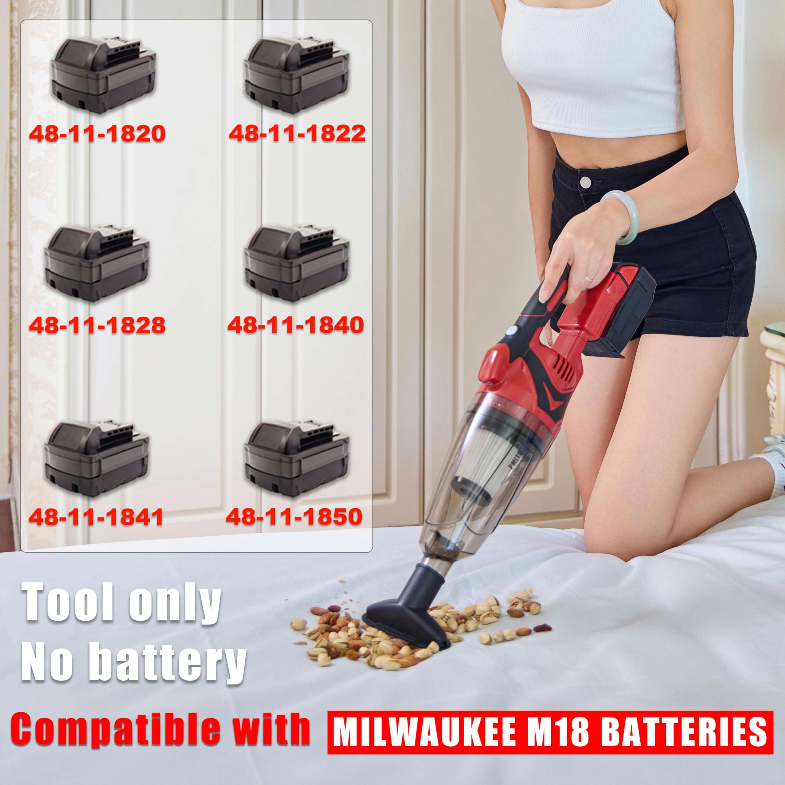 PMLYQ cordless vacuum in lightweight handheld form enables easy on the go cleaning
