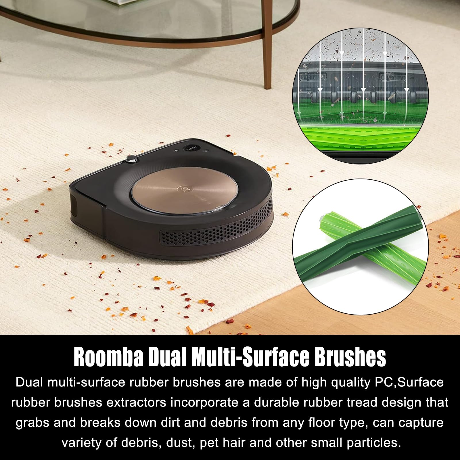 Pmosata dual multi surface rubber brushes resist hair tangling.