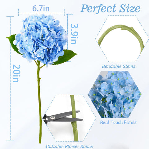 Pmyra blue hydrangea leaves detail for natural and fuller greenery.