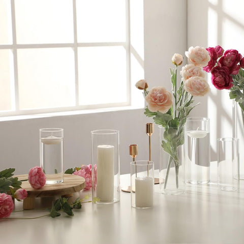 PNJHDZ set of candles and holders, ready for celebrations and home decor.