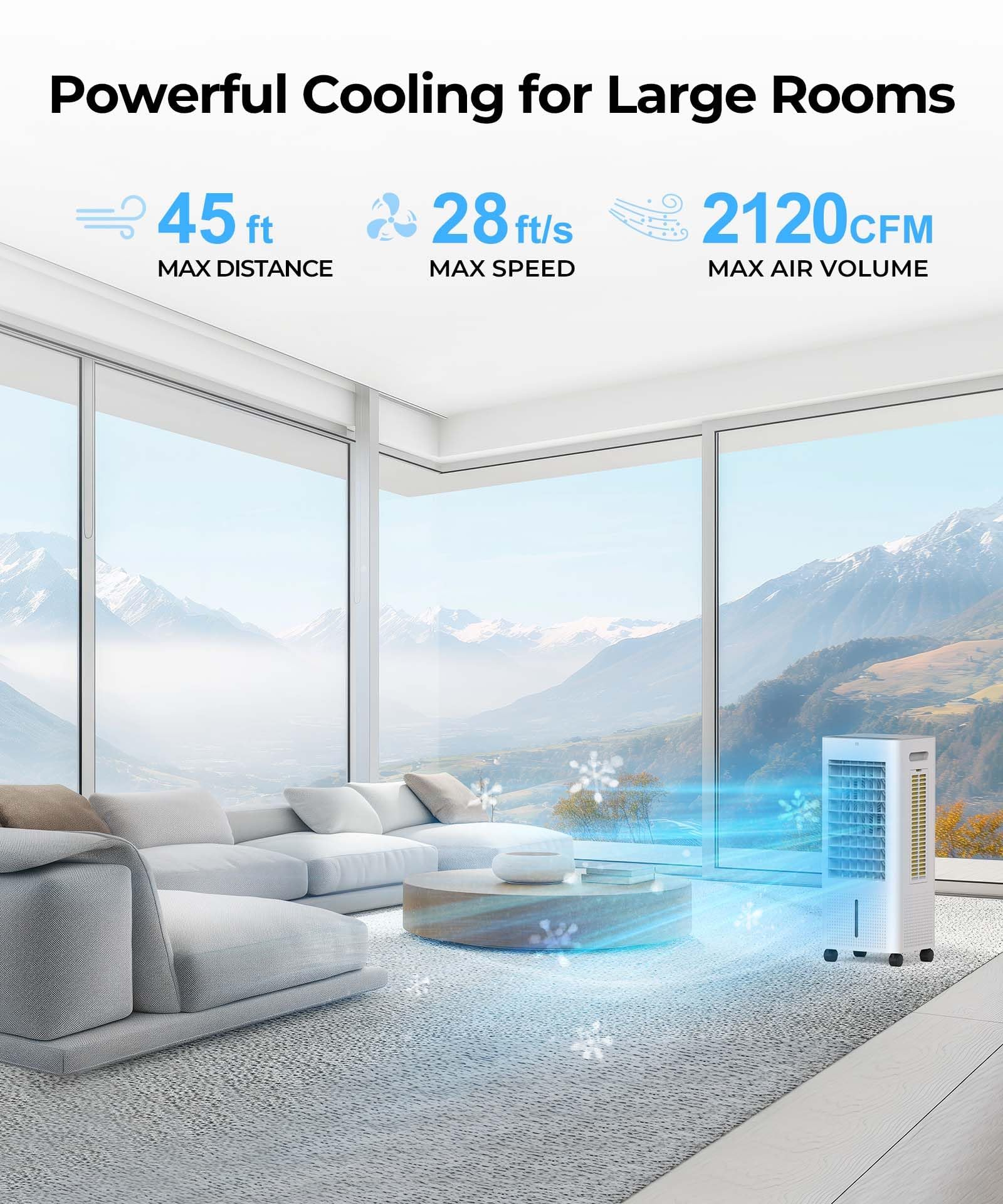 PNTCK 12-hour timer enables scheduled cooling without constant monitoring.