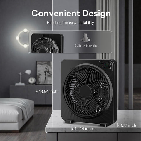 PNTCK 13-inch quiet desk fan back grille emphasizes safety and clean design