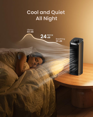 PNTCK bladeless fan design blends safety and style for desks and nightstands.