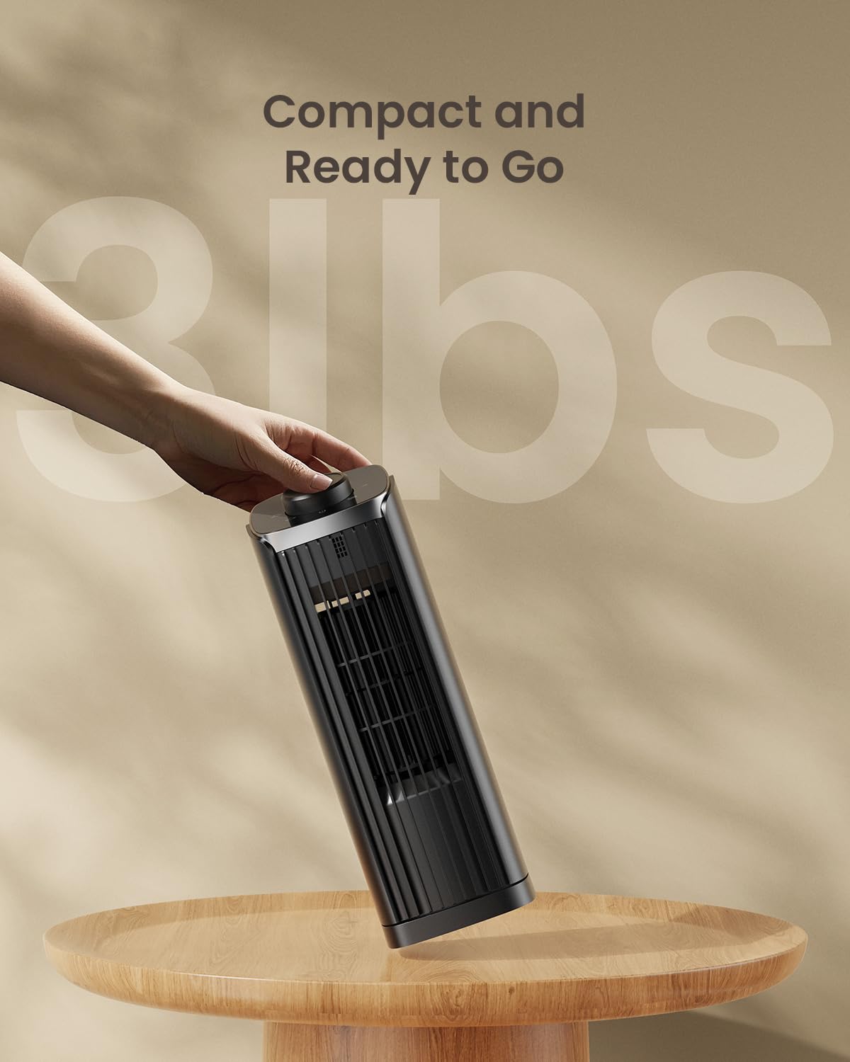 PNTCK portable fan with handle moves easily between rooms for on-demand cooling.