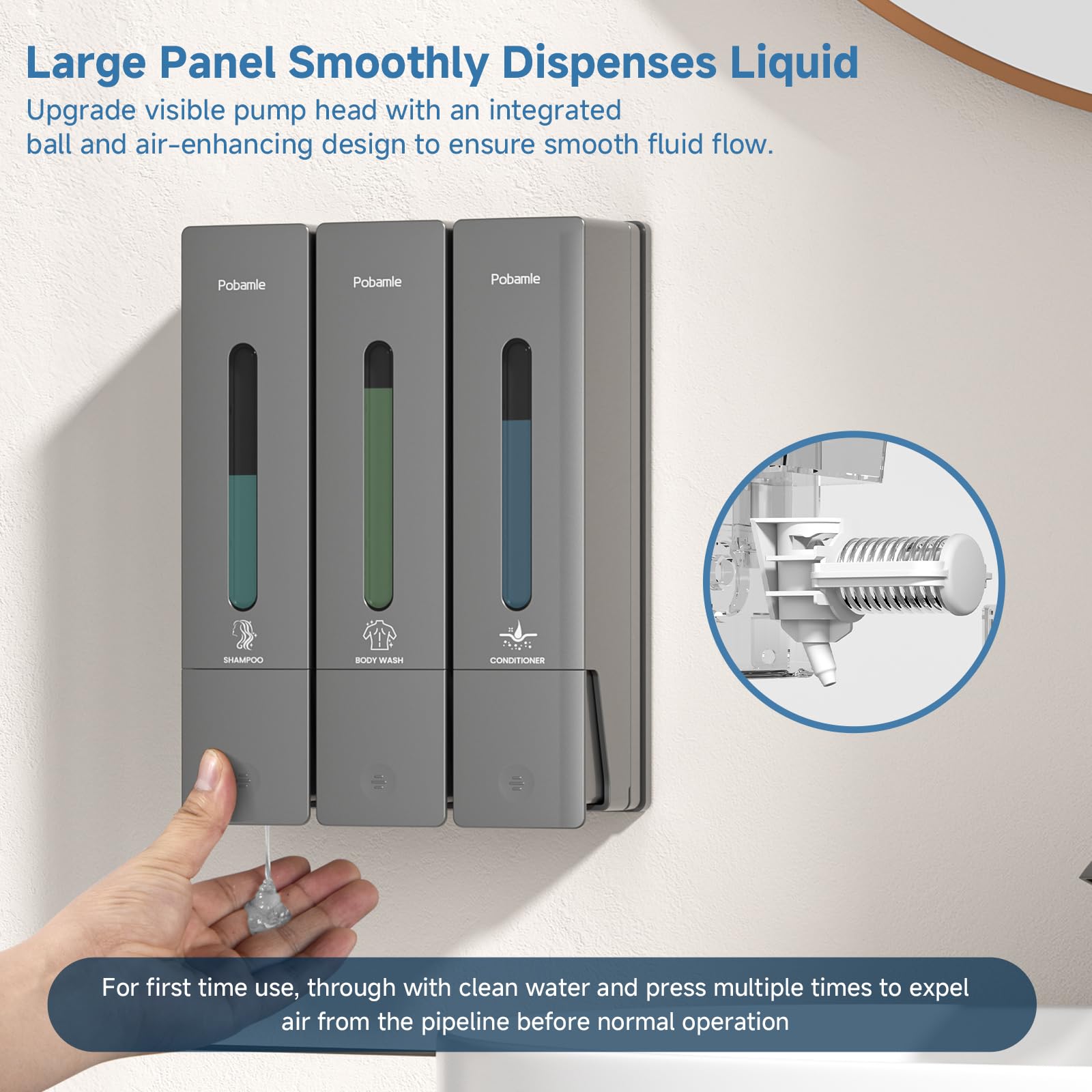 POBAMLE drill-mount installation on a wall for secure setup