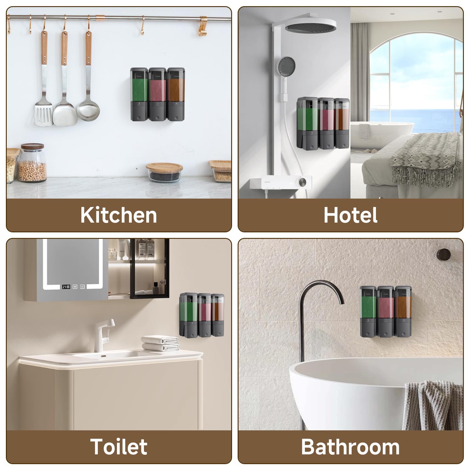 POBAMLE durable ABS material withstands humid bathroom environments.