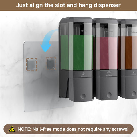 POBAMLE slot-install mount for quick, damage-free wall mounting.