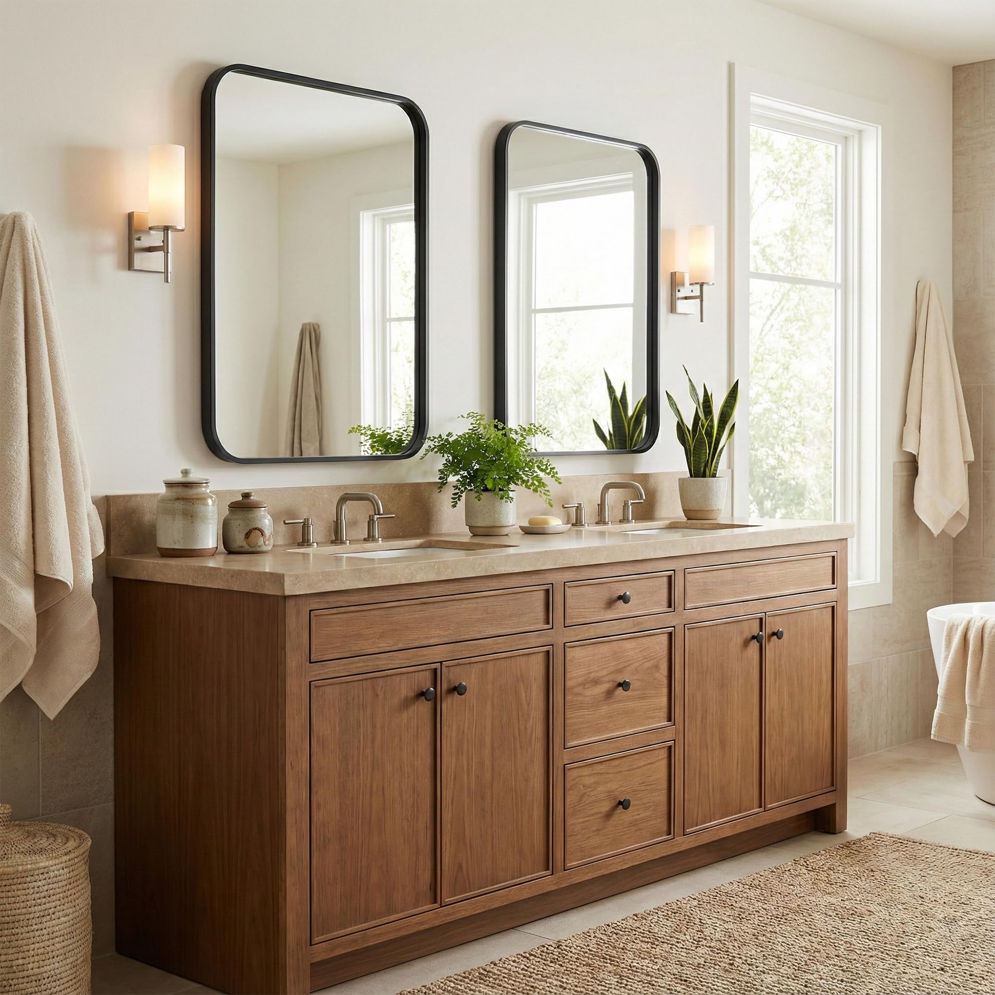 Pocetry 2-Pack wide view demonstrates symmetrical setup for large vanities.
