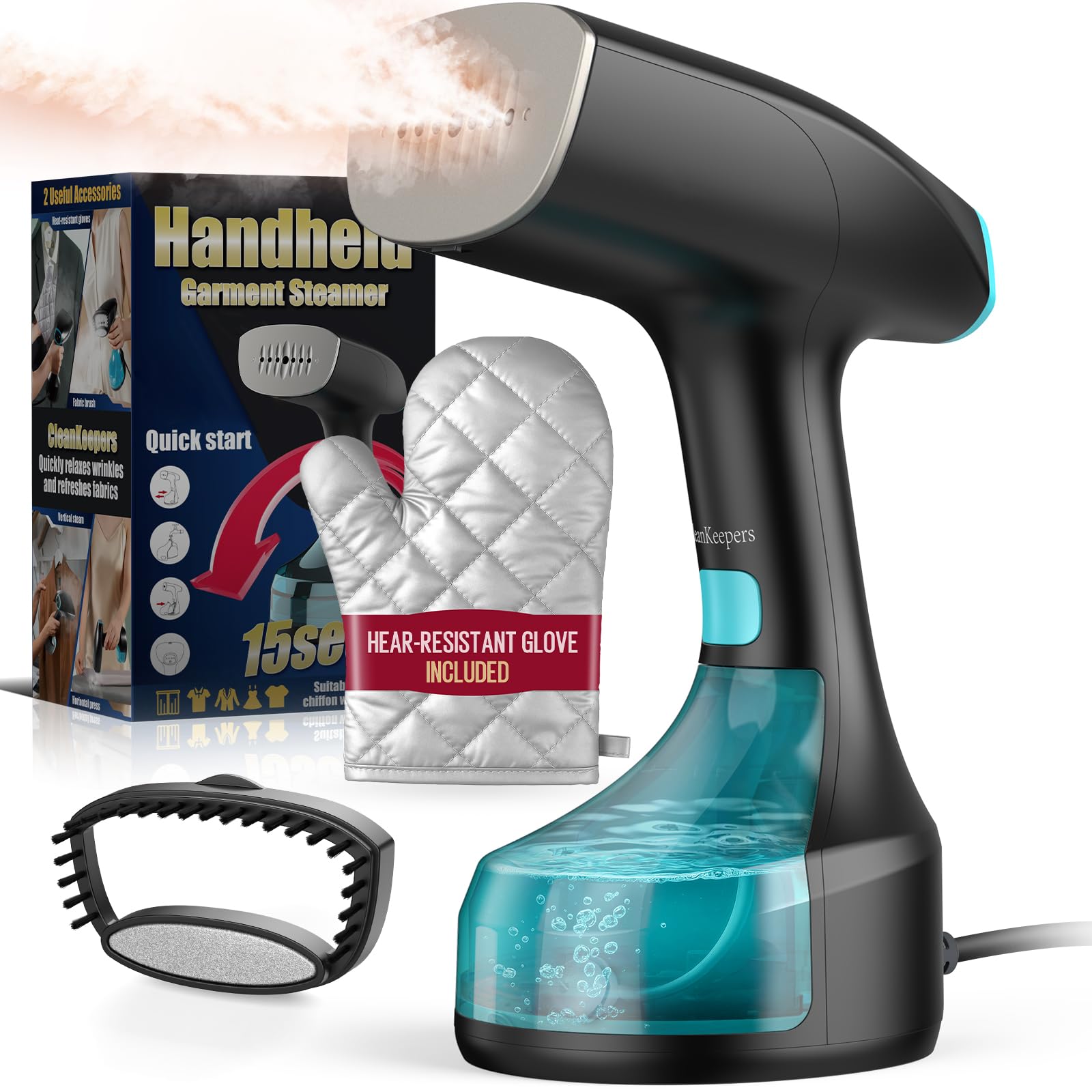 Pocleanish steamer shows rapid 1900W heat for quick wrinkle removal