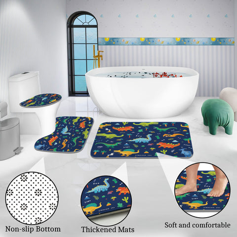 Poedist U-shaped rug 20x20 provides cushioned support.