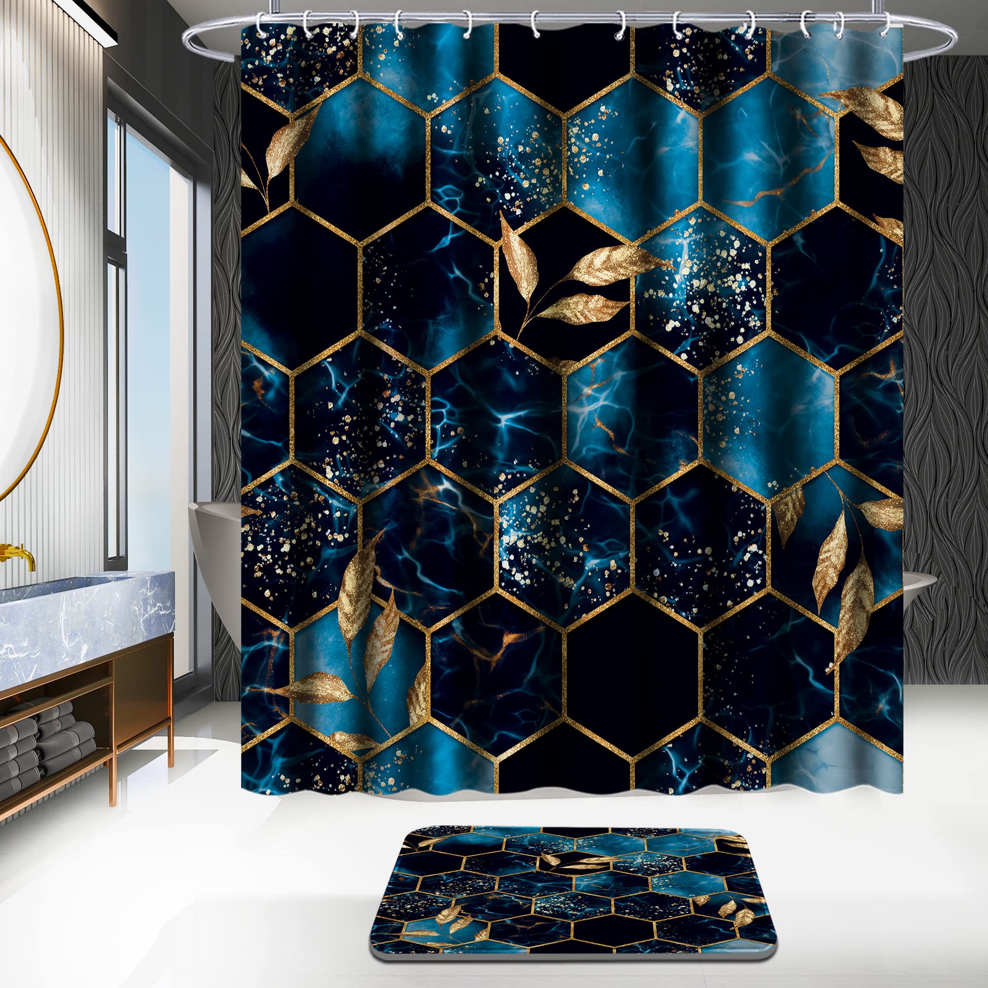 Poedist memory foam bath mat provides soft footing and quick water absorption