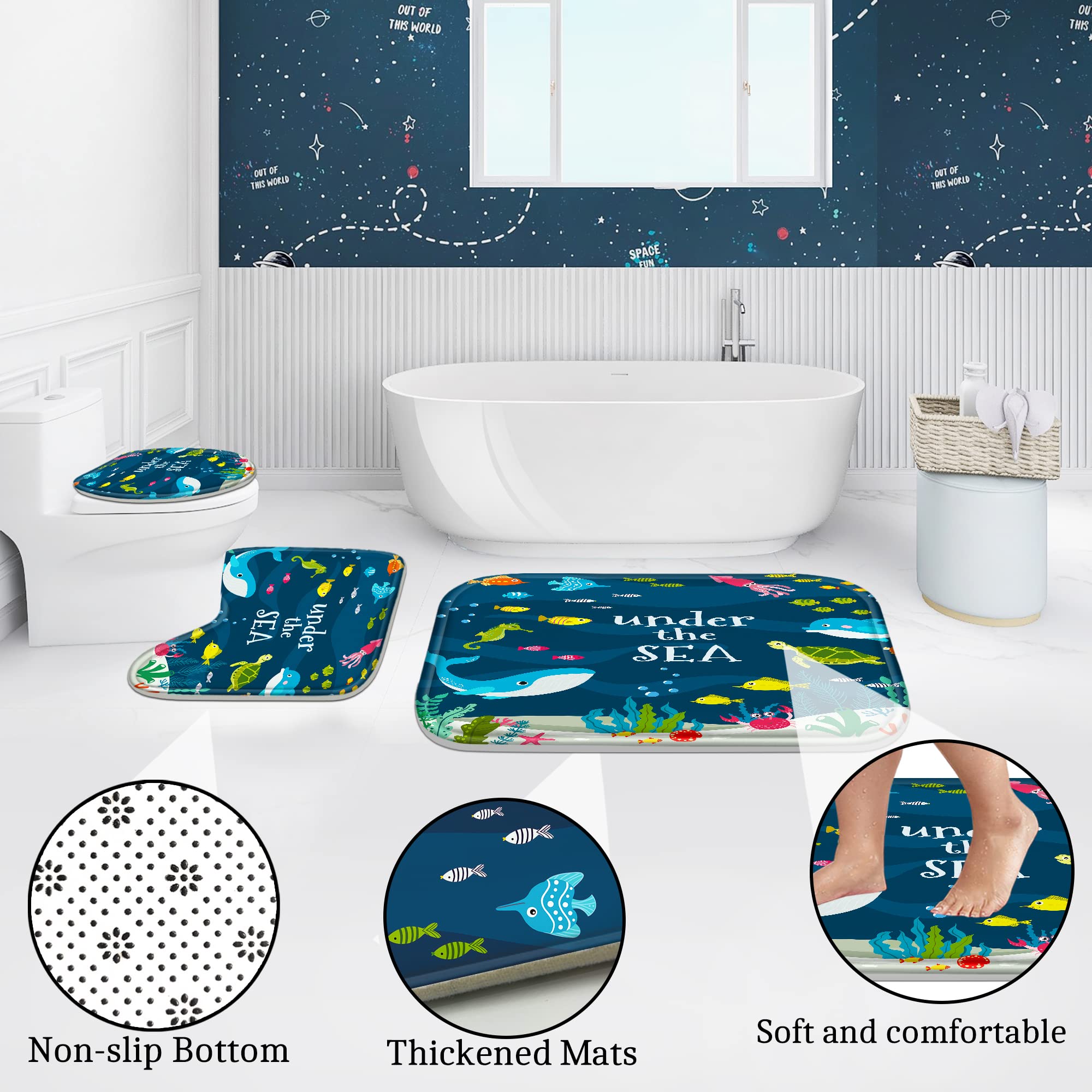 Poedist Toilet Lid Cover Mat keeps the seat dry and cozy after baths.