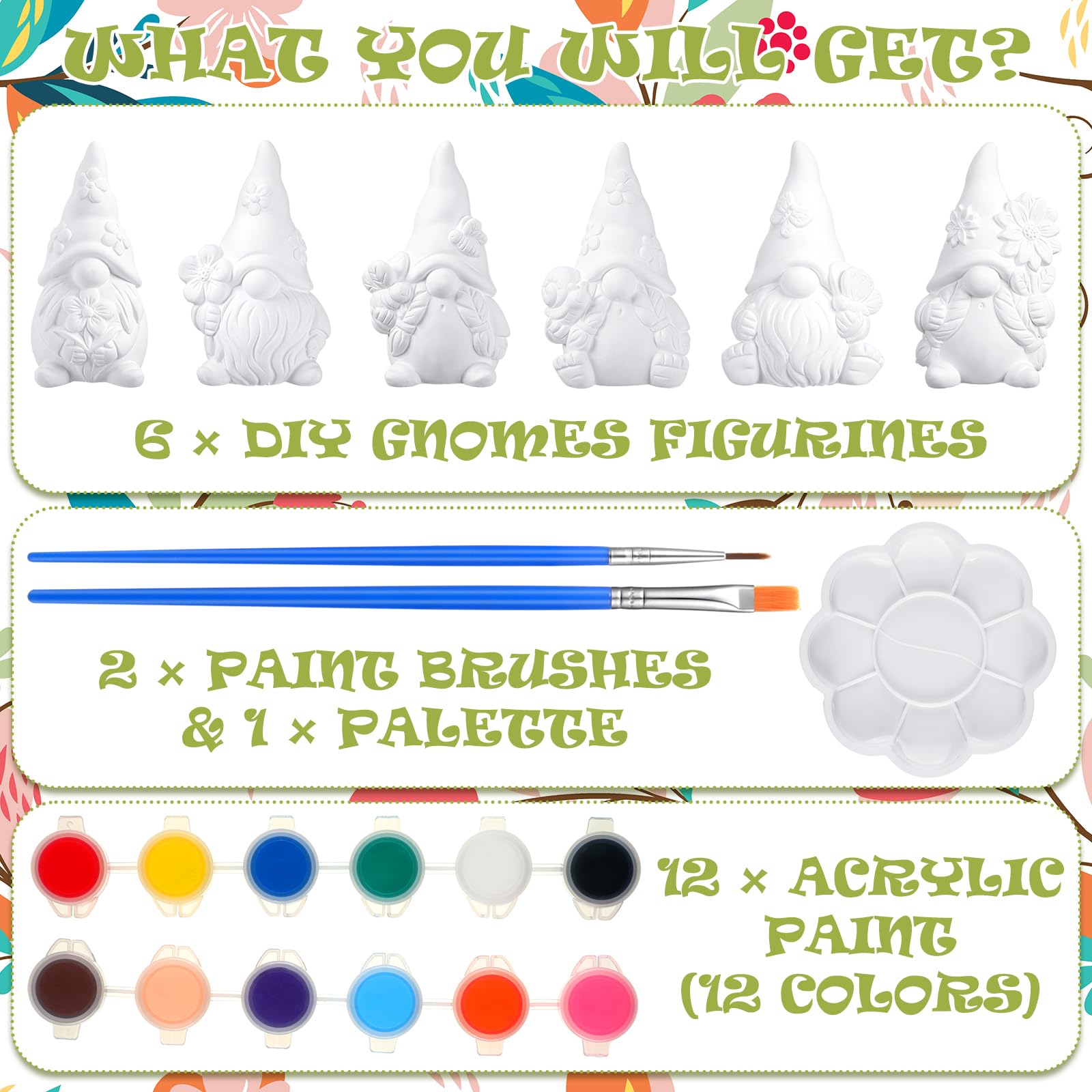Poen paint palette with 12 colors for color mixing.