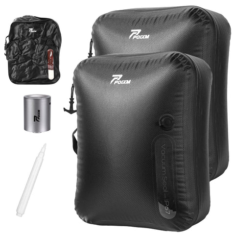 POIXM vacuum bags with 180° zipper enable easy packing and quick access.