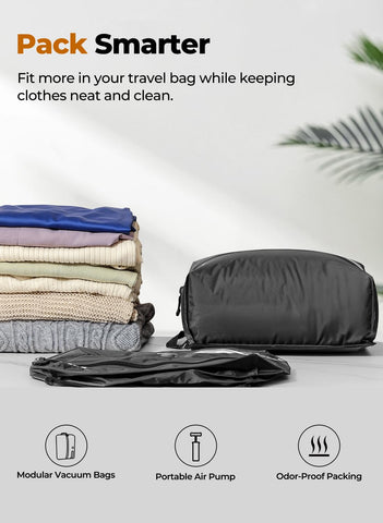 POIXM compact cubes maximize luggage space with neat, structured packing.