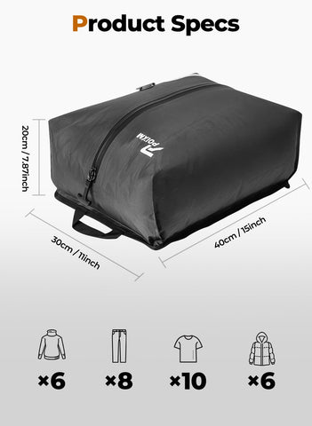 POIXM bag set fits carry-ons and 30L backpacks for organized travel.