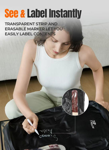 POIXM compression bags maximize luggage space in backpacks and suitcases.