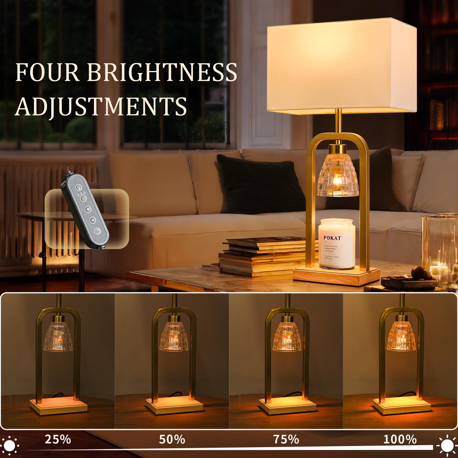 PoKat warmer with four-brightness settings for customizable ambience