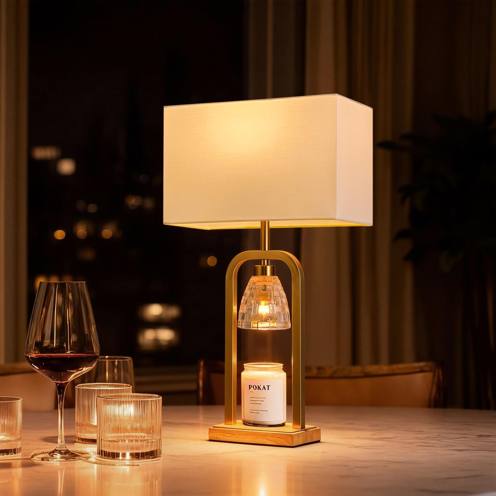 PoKat table lamp height 21.5 inches for versatile placement