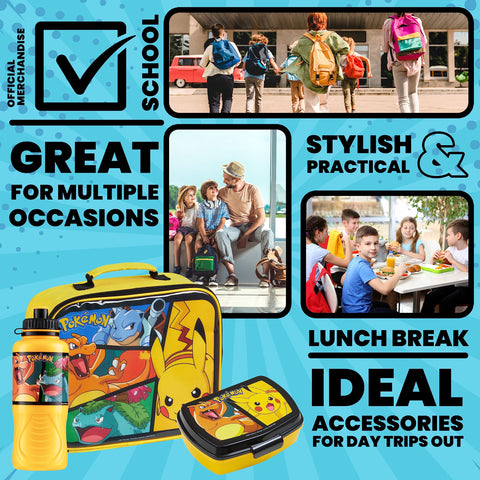 Pokemon 3-piece lunch set ideal for school and outings
