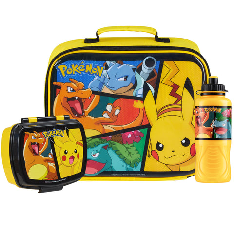 Pokemon insulated lunch bag with Pikachu keeps snacks fresh at school