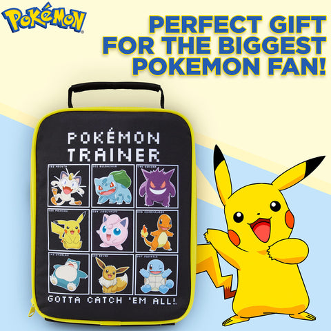 Pokémon lunch bag durable polyester exterior for daily use