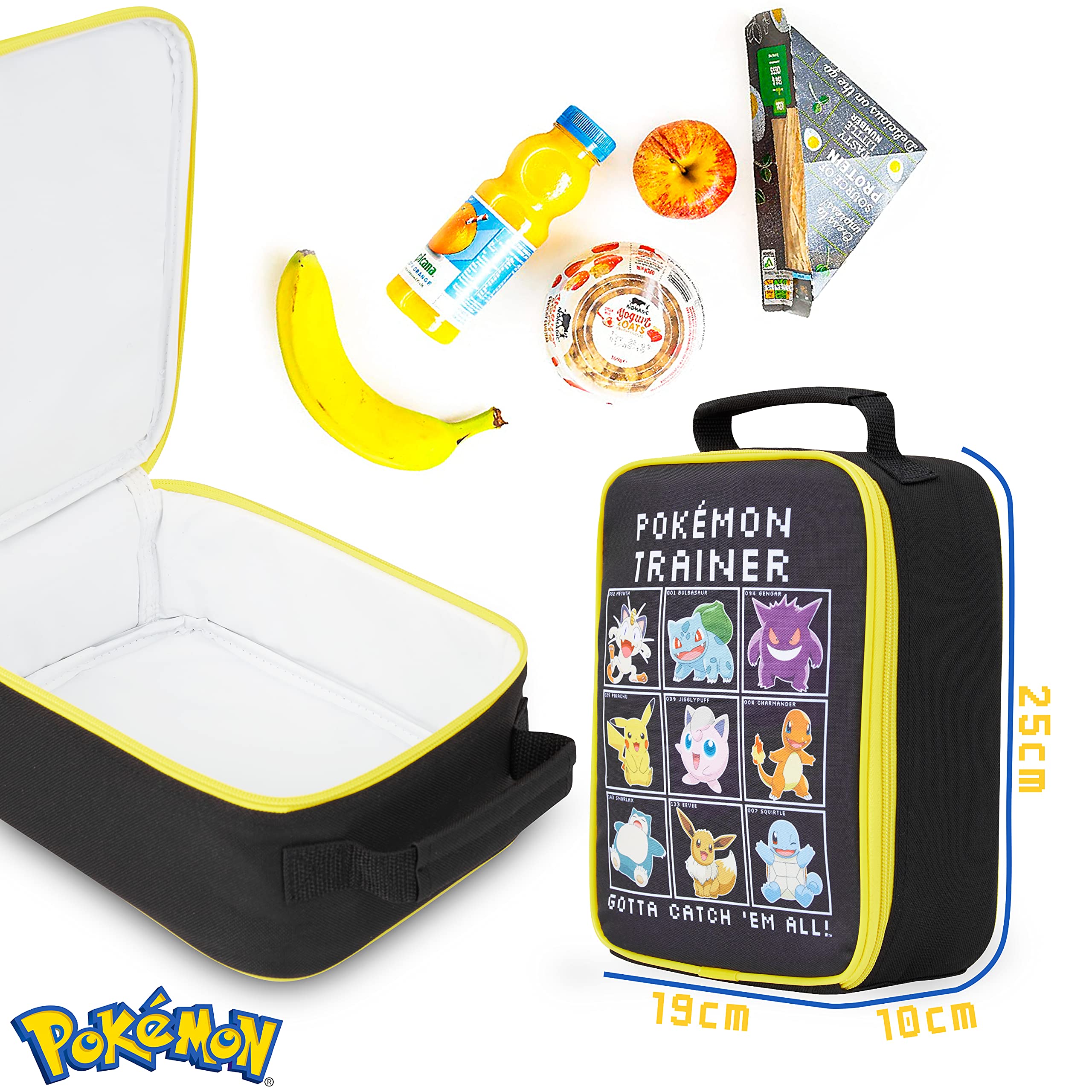 Pokémon lunch bag top handle for quick carry