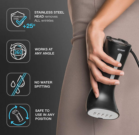 Polardo 900W heating system delivers rapid heat for fast wrinkle relief.